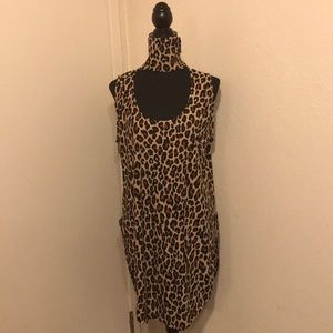 Woman’s leopard print dress